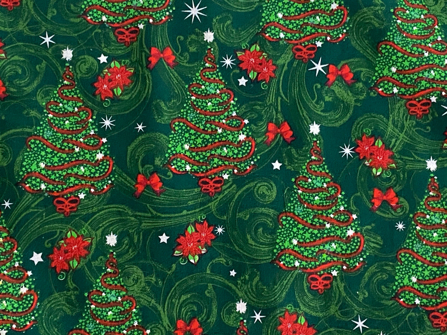 Set of 2 Christmas Placemats, Poinsettia Placemats, Christmas Tree Placemats, Reversible Placemats