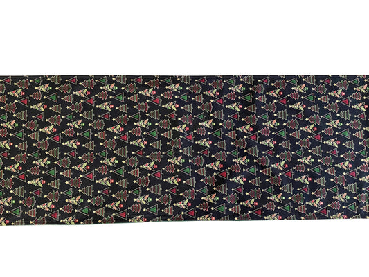 Christmas Tree Table Runner, Elegant Christmas Table Runner, Gold Christmas Tree Table Runner