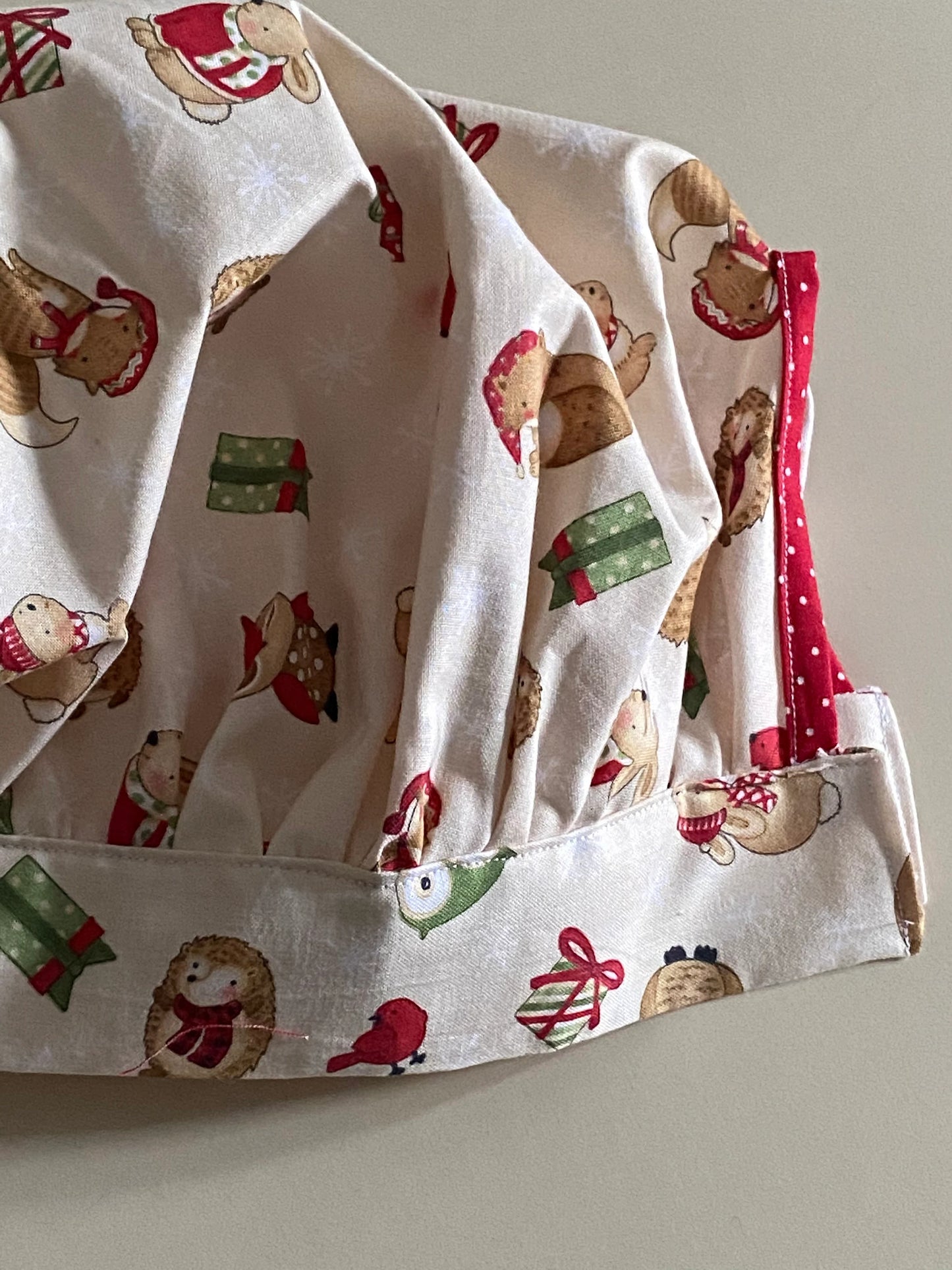 Christmas Baking Gift Set Child, Winter Woodland Animal Girls Apron And Chef Hat, Cupcakes