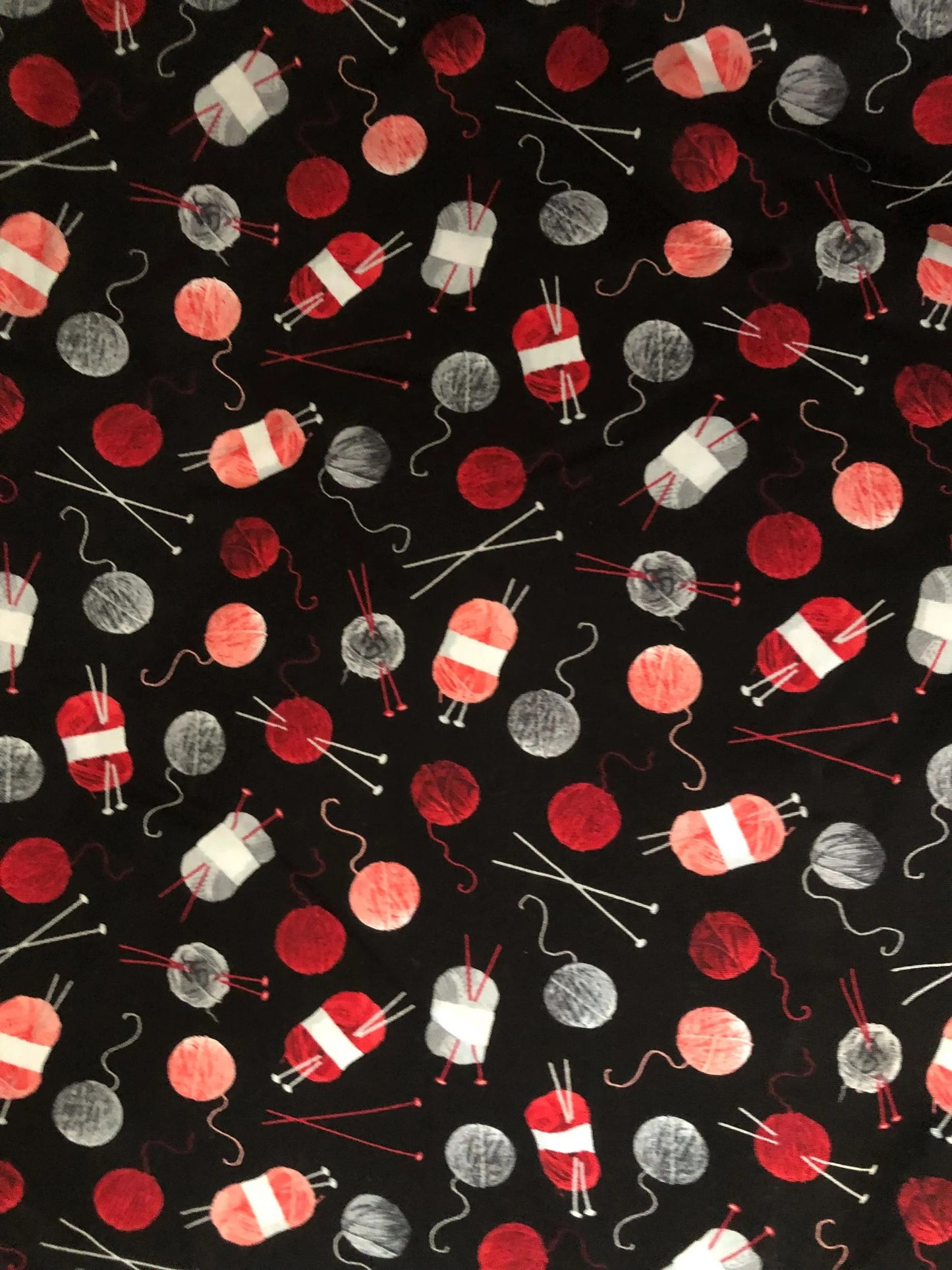 Knitting Yarn and Needles Timeless Treasures, Designer Cotton, Quilting Fabric, Sold by YARD