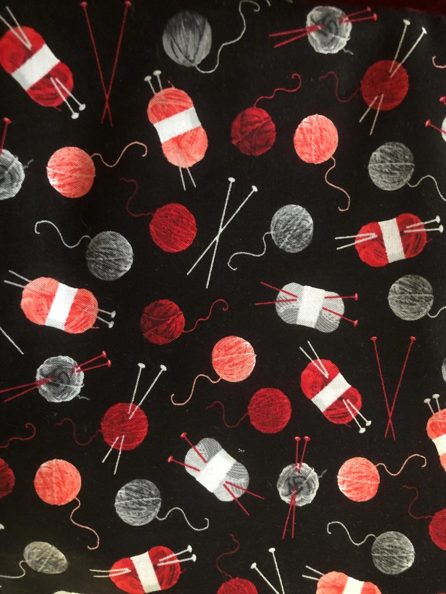 Knitting Yarn and Needles Timeless Treasures, Designer Cotton, Quilting Fabric, Sold by YARD