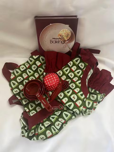 Mother Daughter Aprons, Christmas Baking Gift Set, Snow Globes