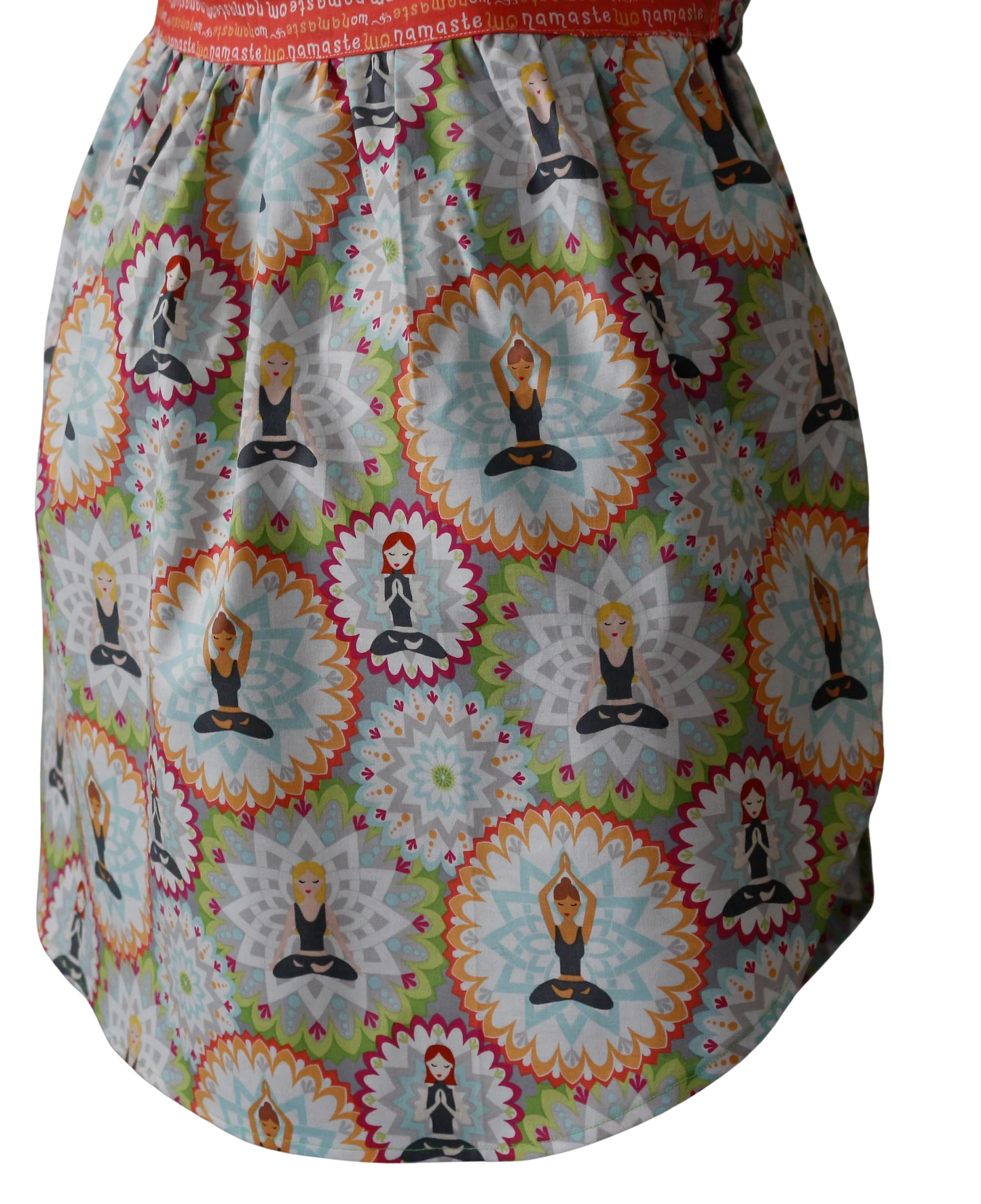 Apron for Women, Meditation Apron for Women, Aprons, Namaste Om Orange Belt Apron for Women
