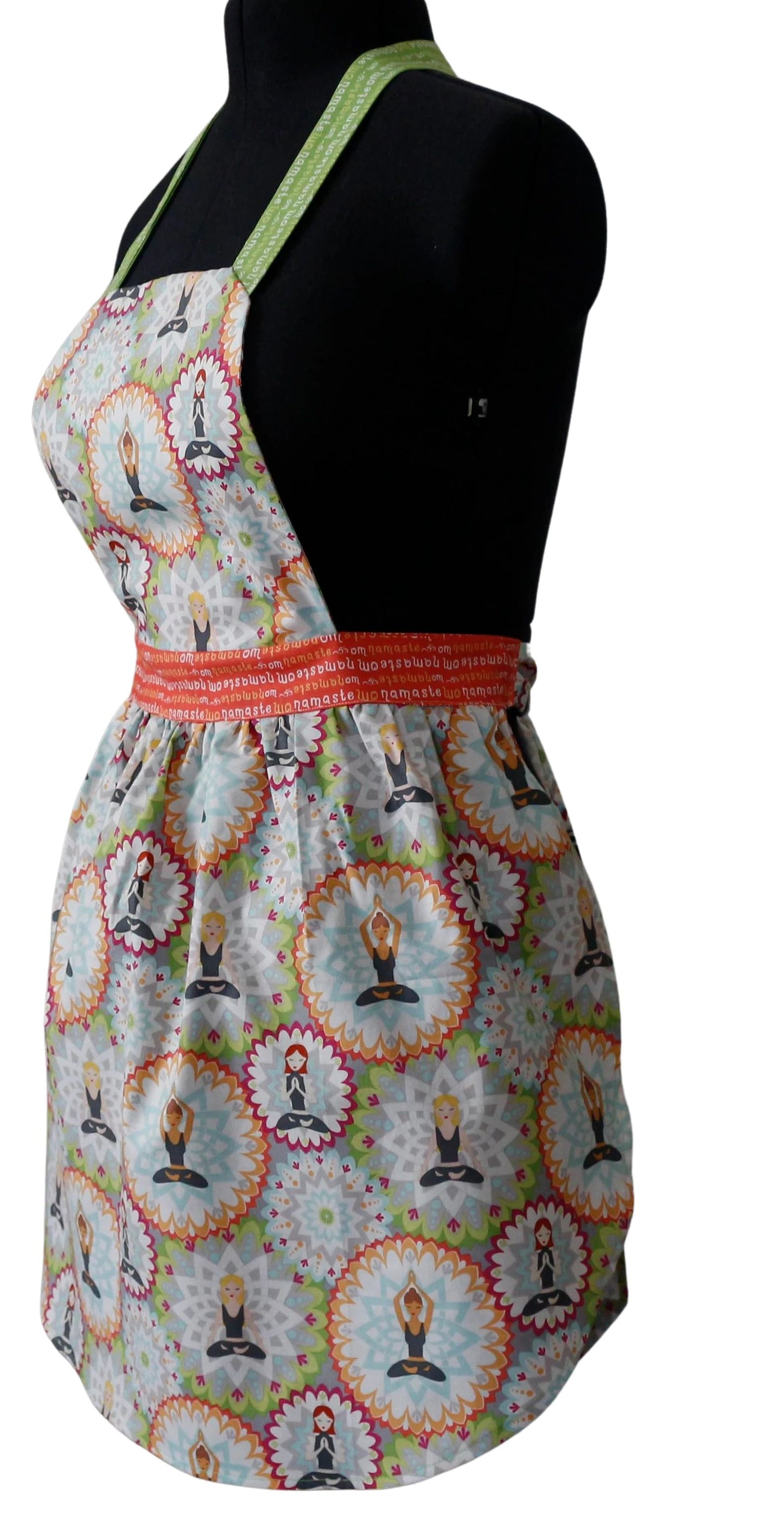 Apron for Women, Meditation Apron for Women, Aprons, Namaste Om Orange Belt Apron for Women
