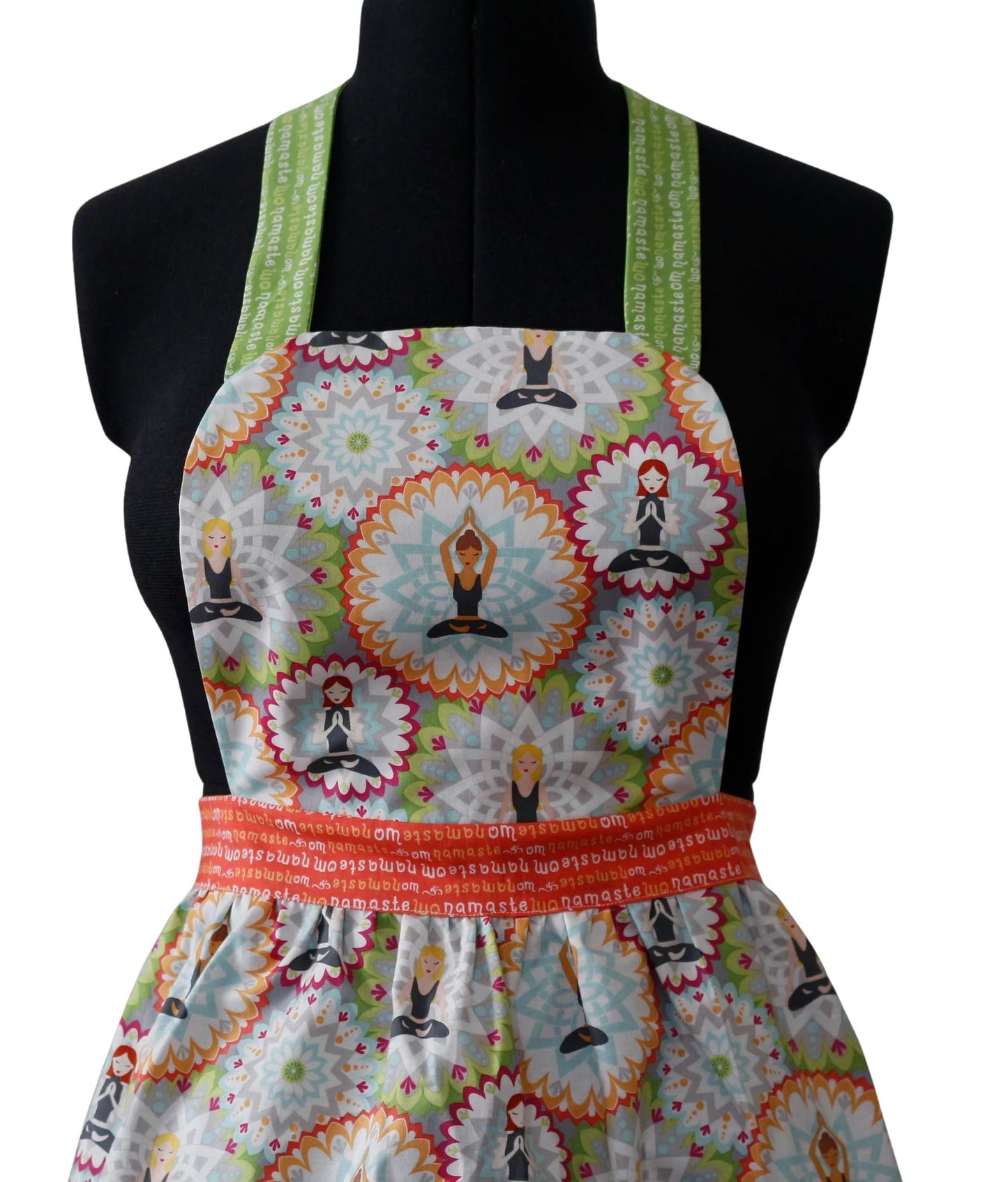 Apron for Women, Meditation Apron for Women, Aprons, Namaste Om Orange Belt Apron for Women