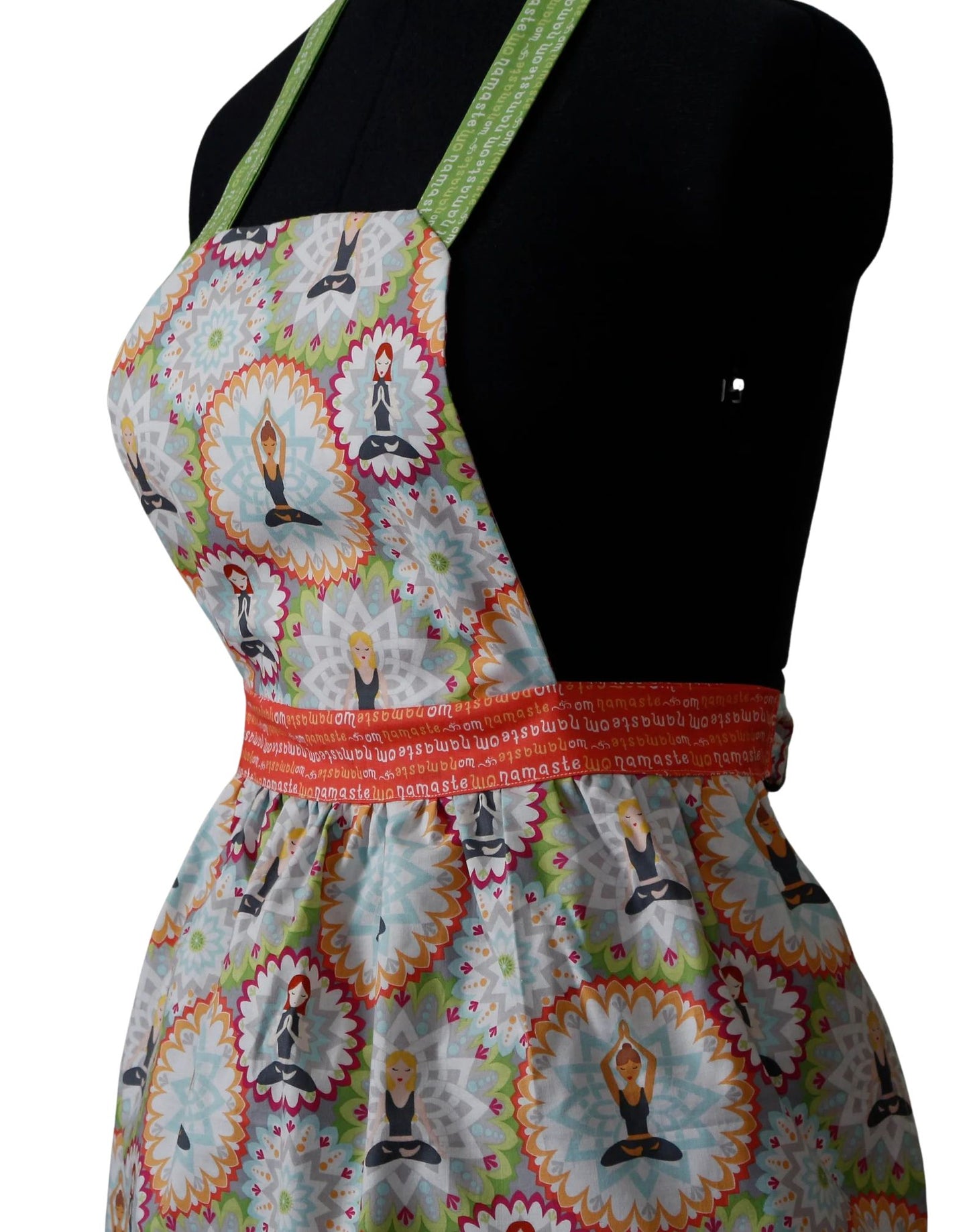 Apron for Women, Meditation Apron for Women, Aprons, Namaste Om Orange Belt Apron for Women