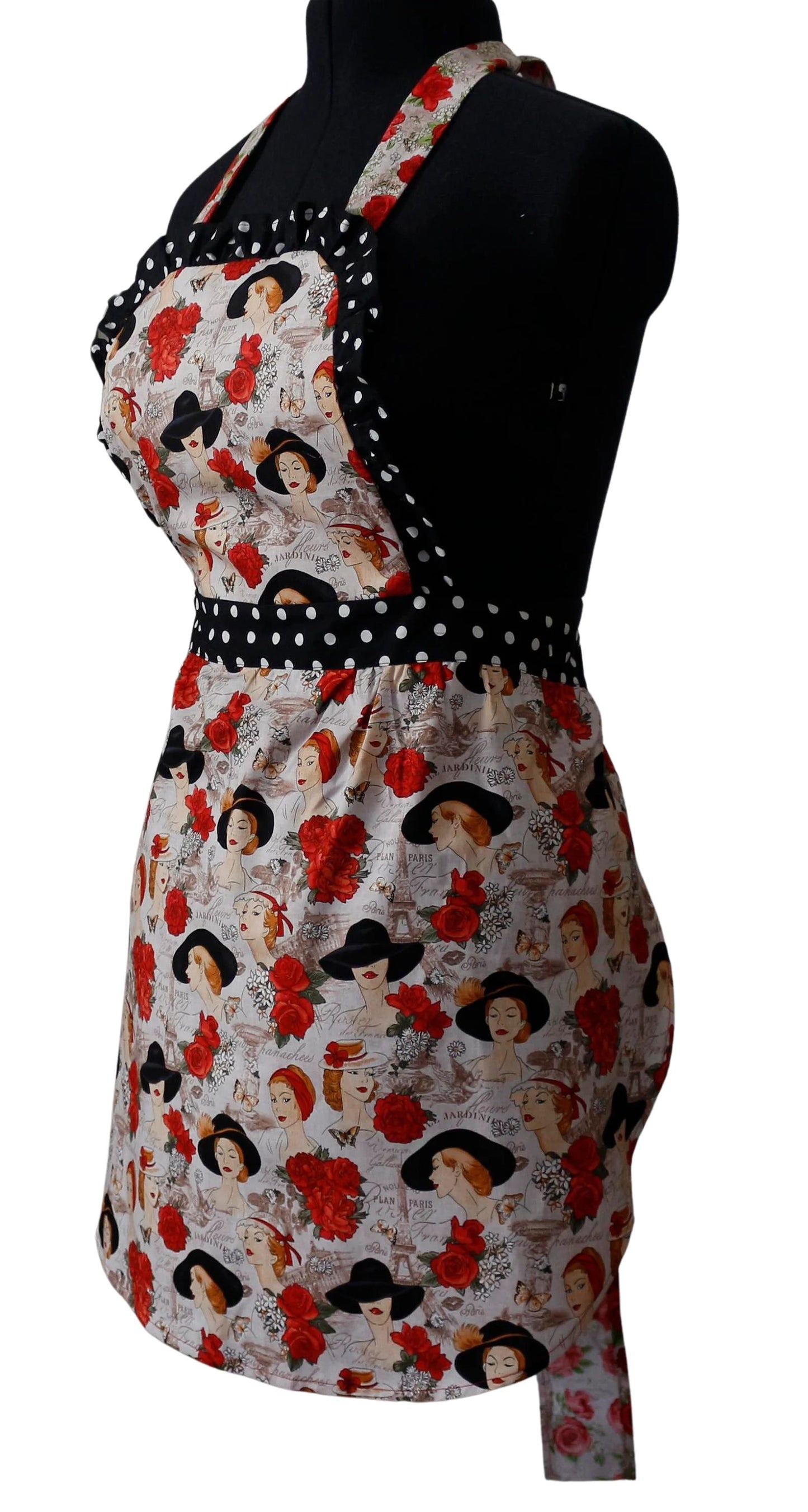 Apron for Women, Paris Apron for Women, French Cooking Apron for Women, Romantic Apron