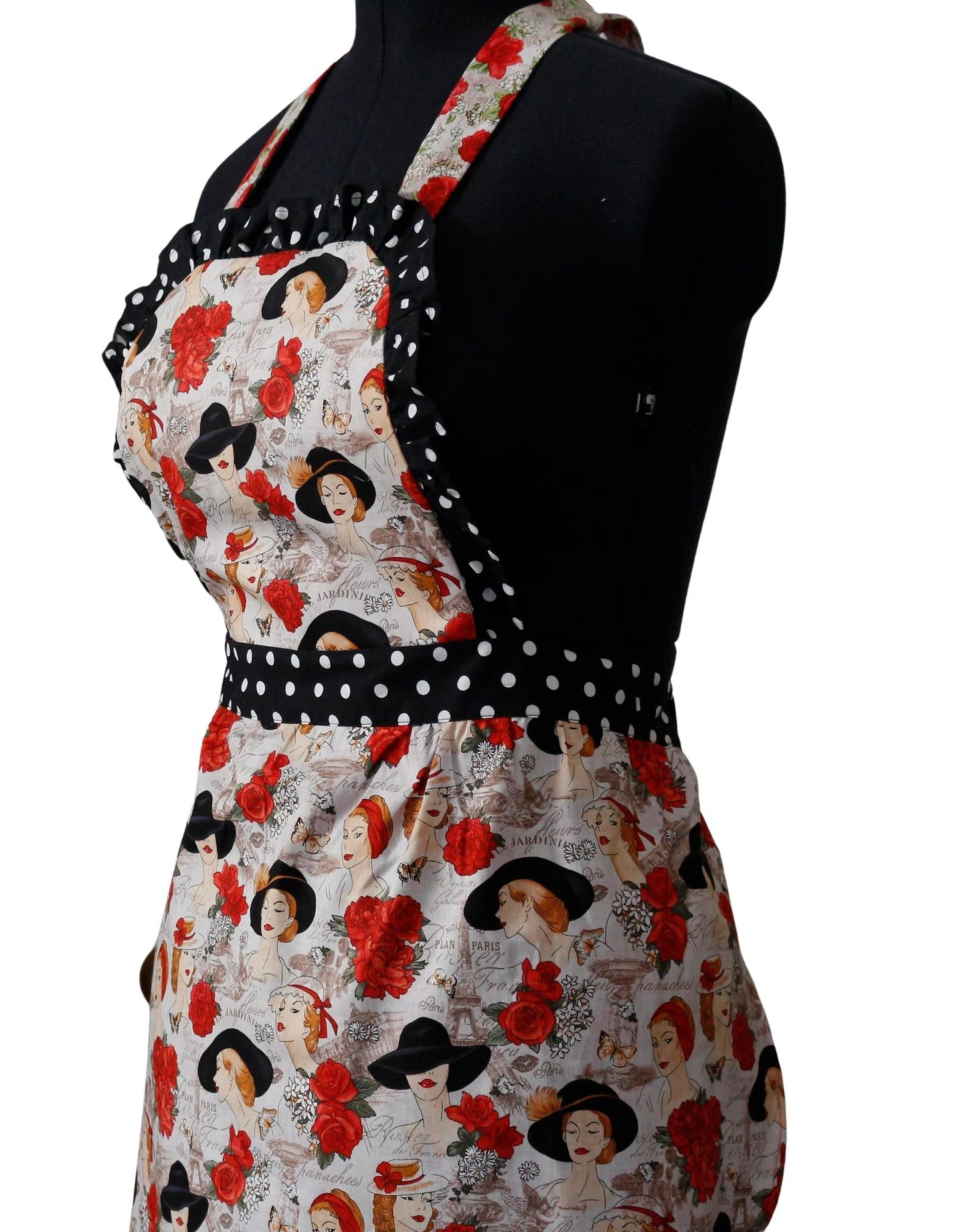 Apron for Women, Paris Apron for Women, French Cooking Apron for Women, Romantic Apron