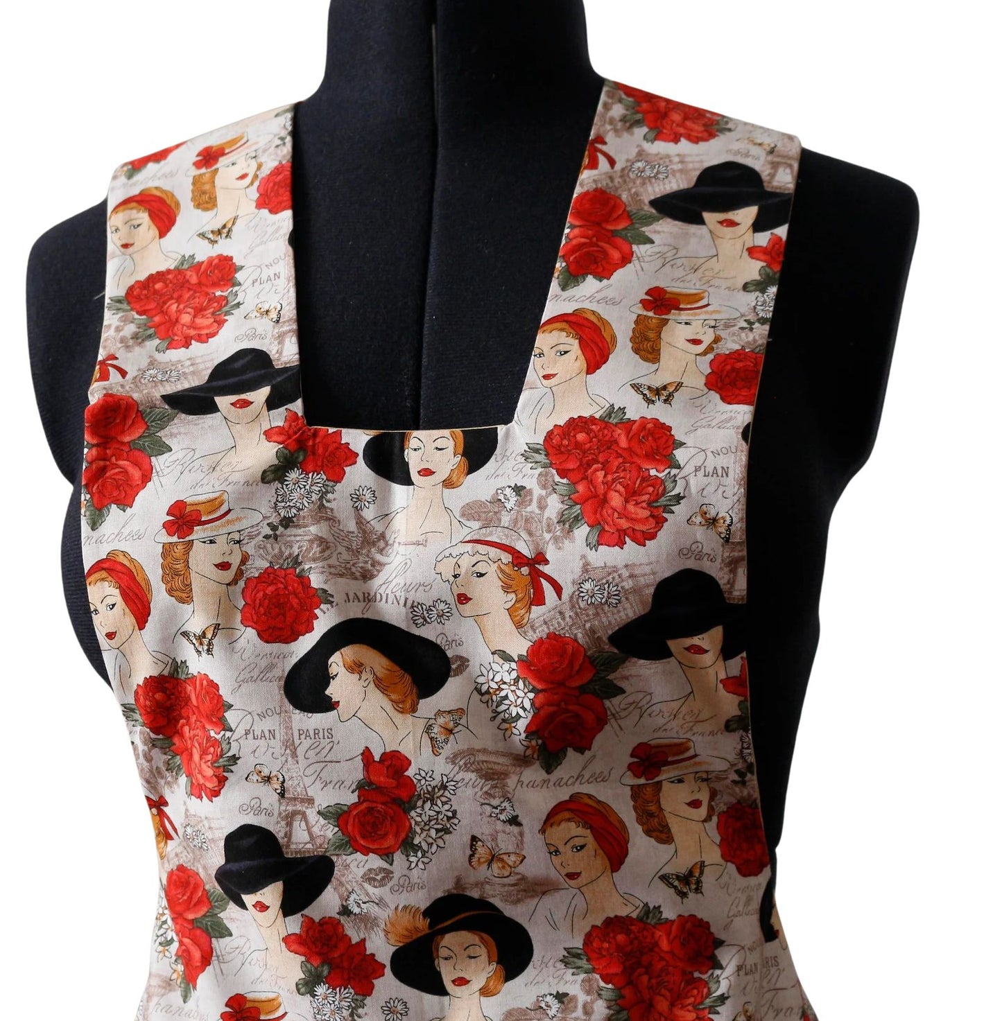 Apron for Women, Paris Apron for Women, French Cooking Apron for Women, Romantic Apron