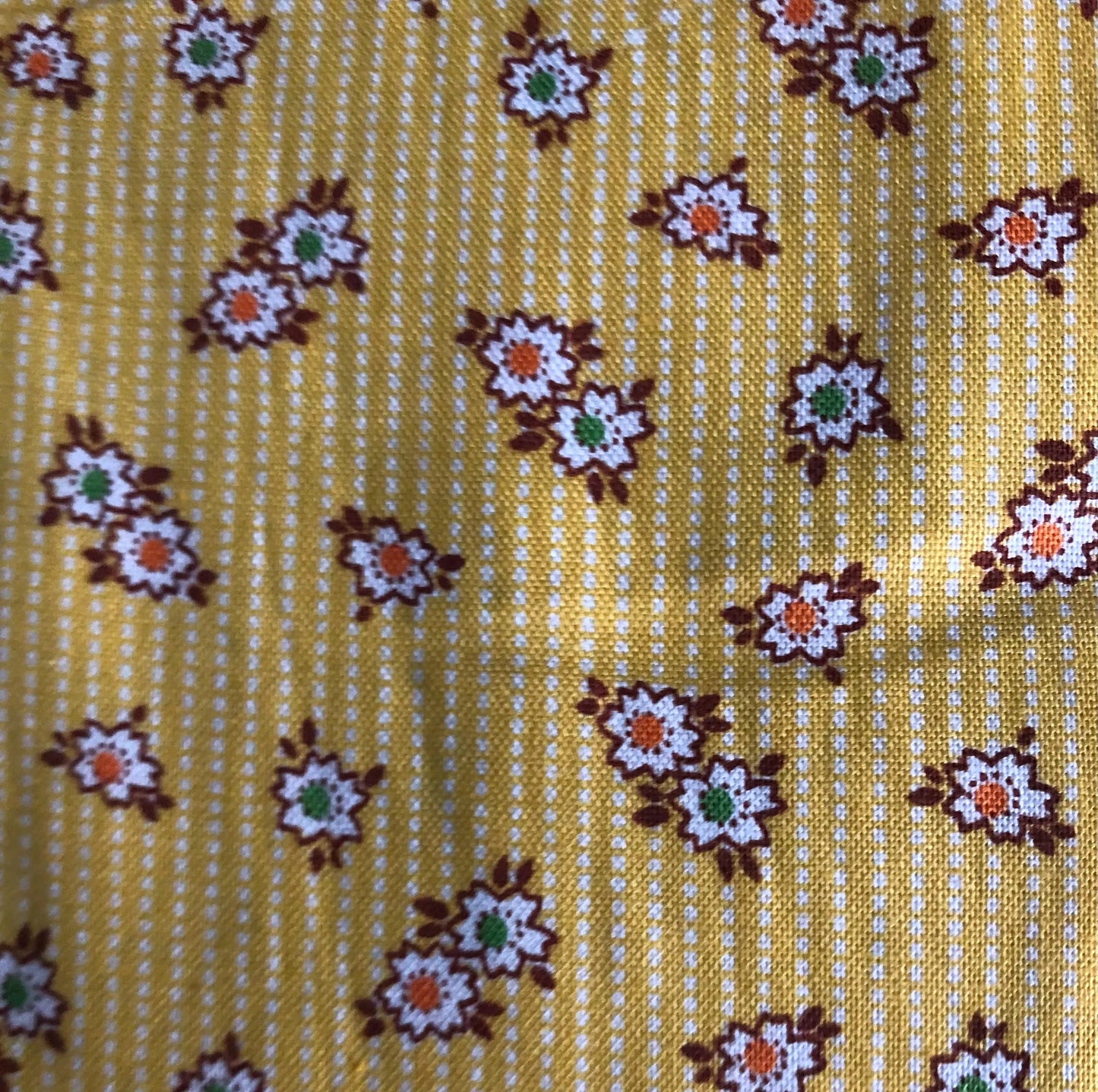 Whistler Studios Andover Lottie Ruth Tossed Flowers Daisies on Yellow, Designer Cotton, Quilting Fabric, Sold by YARD